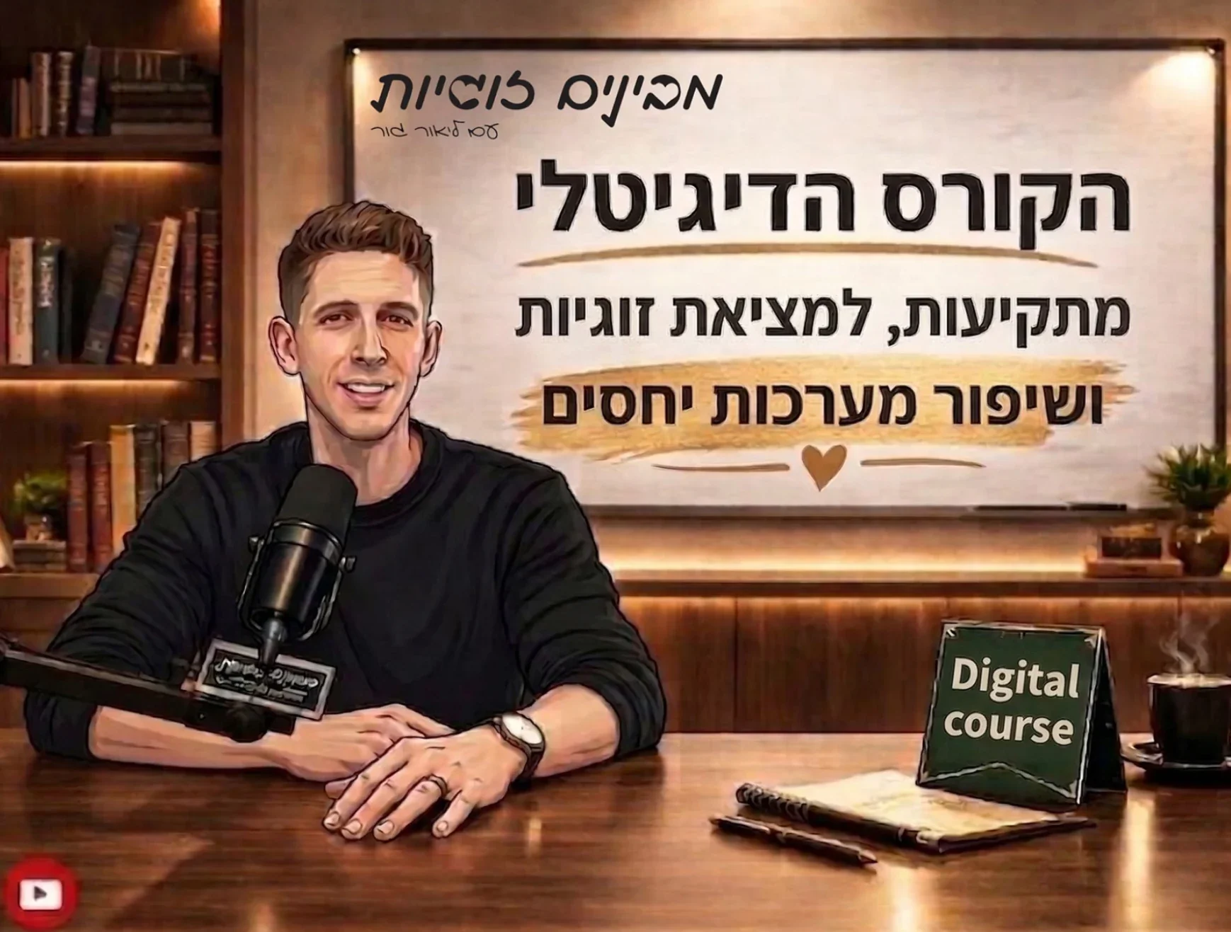 קורס דיגיטלי , אדם לומד על מחשב בבית חם