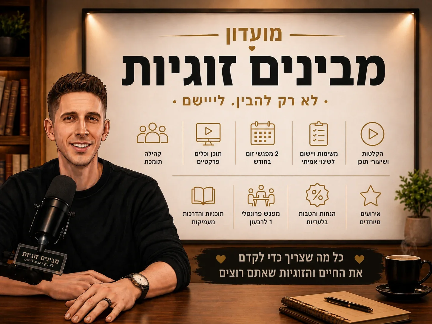 מועדון מבינים זוגיות , מקום שבו לומדים, מתפתחים ומוצאים אהבה